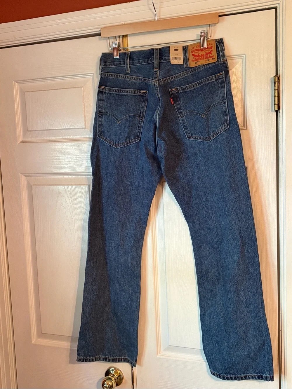 Classic Men’s Levi 517 Bootcut Dark Blue Denim Jeans